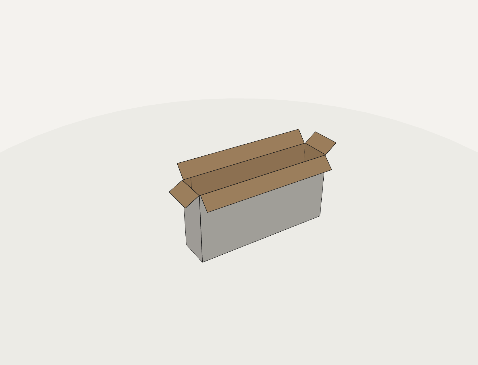 Restposten FEFCO 0201 – 490 × 110 × 250 mm